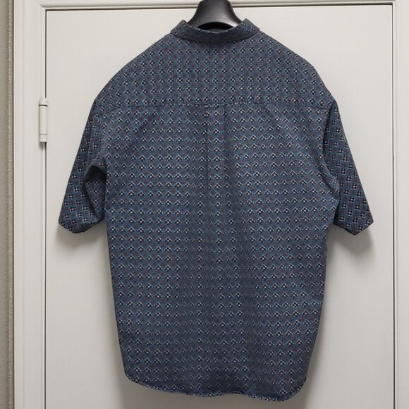Vintage Bugle Boy Mens Shirt Button Up XXL Geometric All Over Print Short Sleeve - Picture 9 of 14